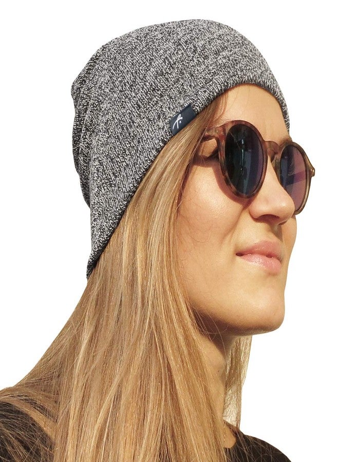 Grace Folly Slouch Beanie Hat Winter Cap for Men or Women (Many Colors) (Black Heather) - Image 5